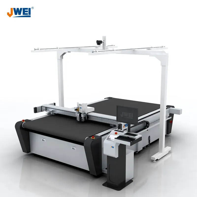 JWEI's flatbed cutter plotters with CCD positioning cutting integrates positioning cut vinyl,label,kt board,pvc sheet