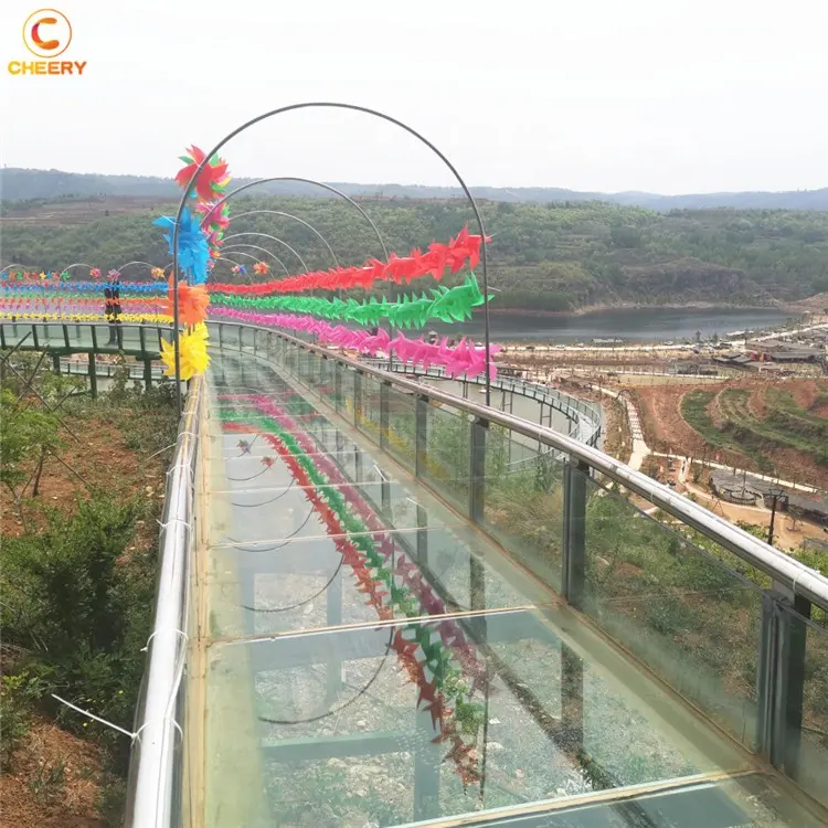 Cheery water park skyslide passeio transparente, ver através de grande vidro rafting água slides para o parque de diversões