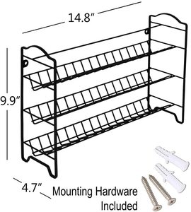 キッチン用の24個の空のスクエアスパイスジャーを備えたスパイスラックオーガナイザー - Product Image 5