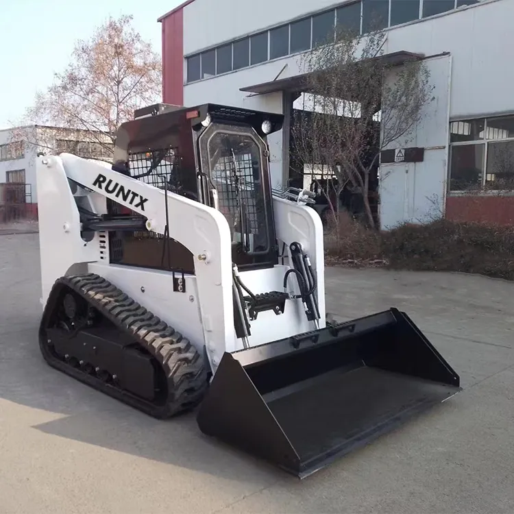 Murah 700kg 850kg 950kg Mini TRACK SKID STEER LOADER dengan tudung opsional