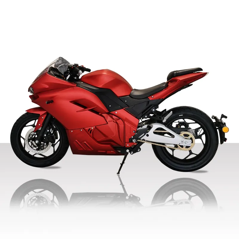 Yeni Model 72v120Ah büyük kapasiteli 4000w orta zincirli Motor elektrikli motosiklet