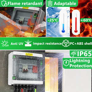 CNLonQcom PV DC Combiner Box 500V <strong>2</strong> <strong>Input</strong> <strong>1</strong> <strong>Output</strong> IP65 with Lightning Protection for RV, Home, Outdoor, Boat - Product Image 2