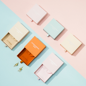 Роскошный небольшой бумажный ящик с логотипом на заказ, ювелирные изделия, браслет, серьги, ожерелье, коробка для упаковки ювелирных изделий - Product Image 1