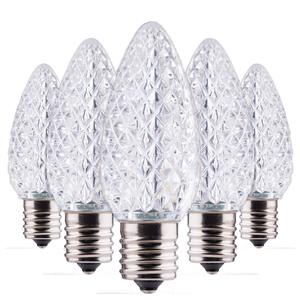 C9ไดโอดฐาน E17 UL 120V นำ RGB ตกแต่งคริสต์มาสกลางแจ้งหลอดไฟวันหยุดในแสงเทียนออกแบบ