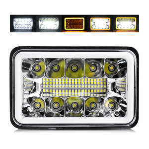 ไฟหน้ารถ Led สี่เหลี่ยมขนาด5นิ้ว,ไฟหน้ารถสำหรับรถบรรทุกขนาด24V 12V ทรงสี่เหลี่ยมสีอำพันไฟติดหน้ารถขนาด4X6นิ้ว
