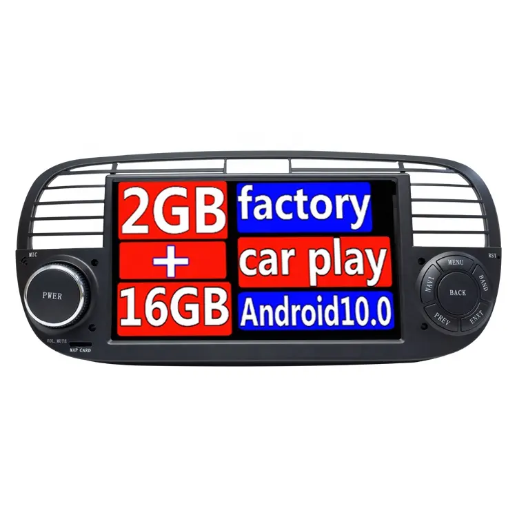 Autoradio ANDROID 10.0, NAVIGATION DVD, dsp S300, pour FIAT 500, xonrich, 8277l