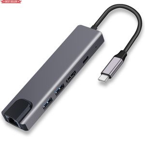 Jumon USB C Hub Dock Station Splitter 5 in 1 Laptop Expander Type C Hub Docking Station interfaccia di rete per Laptop - Product Image 1