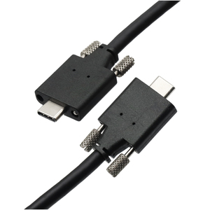 高品质USB 3.1 3.0类型C至USB C双螺杆锁定摄像机电缆OEM ODM设计，带编织屏蔽厂家直销 - Product Image 1