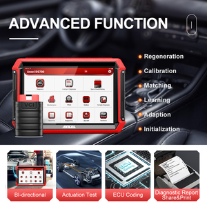 Ancel DS700-herramientas de diagnóstico profesional para coche, escáner OBD2 de codificación ECU, Sistema completo SRS, reinicio de aceite