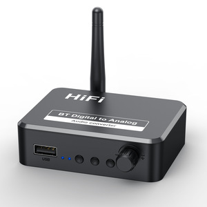 BT 5.3接收器u盘数字模拟音频转换器SPdif光纤3.5毫米AUX 2 RCA车载套件放大器适配器扬声器 - Product Image 3
