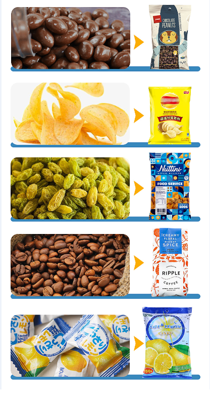 High quality Vertical plantain chips/mini cookies /Roasted peanut /cashews automatic packing machine with nitrogen flushing - Granule Weighing Packinng Machine - 9