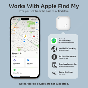 Logotipo personalizado Find My Tag MFi Certificado de seguimiento Buscador de llaves Localizador Mini rastreador GPS para Apple Find My App Tag - Product Image 3