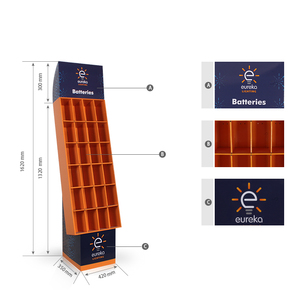 Dễ Dàng Lắp Ráp Tùy Chỉnh In Tông Carton Pop Up Display Stand Sản Phẩm Điện Tử Hiển Thị Các Tông Cho Pin - Product Image 3