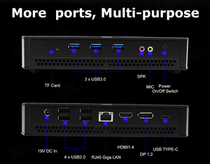 EGLOBAL New Mini <strong>Computer</strong> with 8750H8GB M.2 SSD Win 10 Linux Ubuntu 4K 2XHD Type-C USB 3.1 <strong>Desktop</strong> NUC Mini Pc - Product Image 4