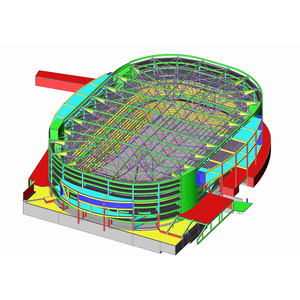Sistema de armazón arqueado con estructura de acero galvanizado para techo de estadio, edificio de cancha de baloncesto prefabricado - Product Image 1