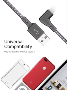 <span class=keywords><strong>Apple</strong></span> iphone 14編組USBケーブル用3.3フィート急速充電90度角度USBCから充電器コードケーブル