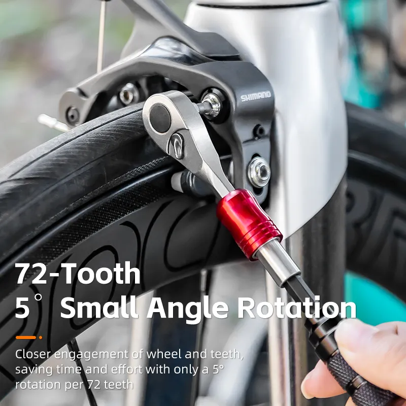 ROCKBROS 72-Dente chave de catraca conjunto de ferramentas combinação completa kit multi ferramentas de reparo de bicicleta conjunto leve conjuntos de ferramentas de reparo de mão