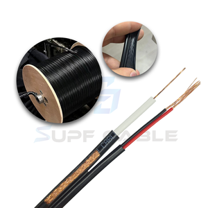 RG59 güç kablosu kompozit Video ve güvenlik kamerası açık koaksiyel kablo CCS iletken gözetim güç ve Video kablosu - Product Image 4