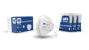ตัวป้องกัน FFP2 UFI สีขาว20ชิ้นกล่องมาส์กสำหรับผิวแพ้ง่ายหน้ากากป้องกัน2009 149 2001 A1หน้ากากช่วยหายใจ - Product Image 2