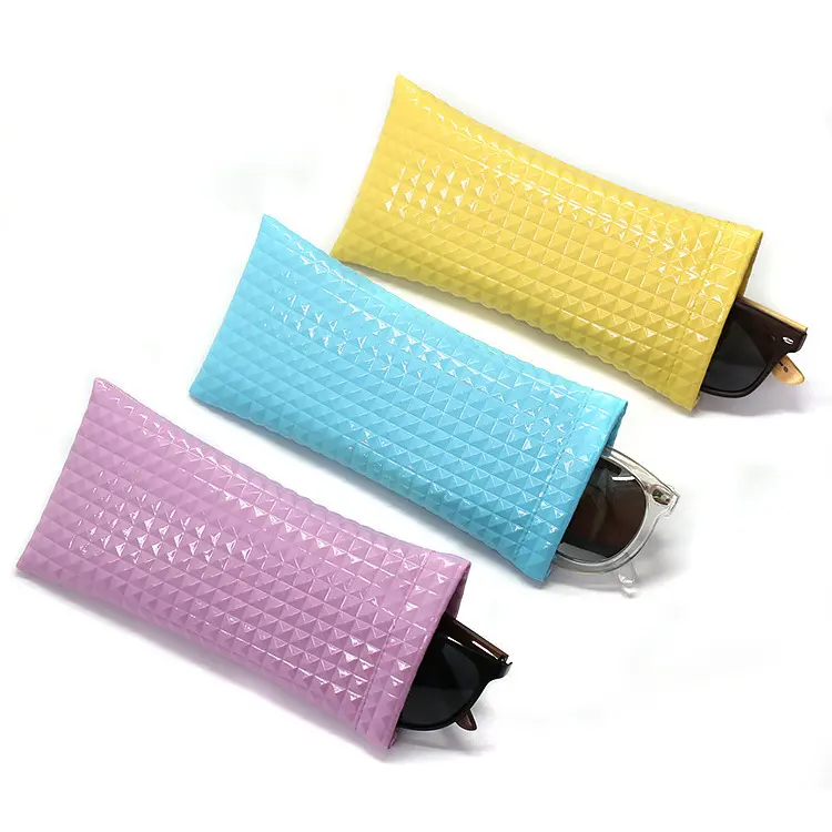 Ready to Ship Fashionable Sunglasses Bag Pu Leather Glass Case Pouch Mobile Phone Wallet Sunglasses Storage Bag Waterproof
