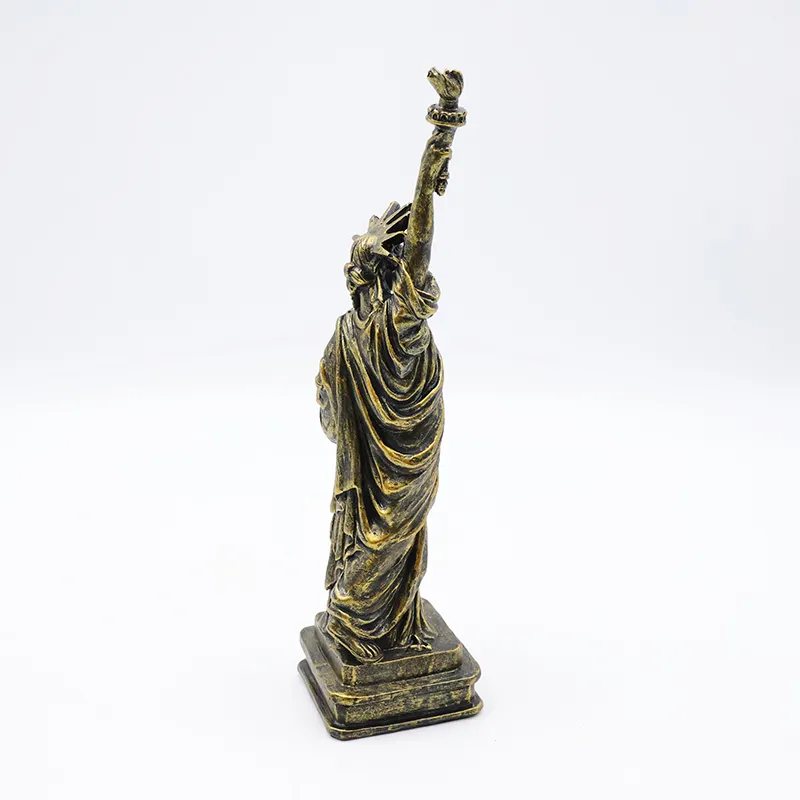 OEM artigianato personalizzato decorazione per la casa in miniatura periferica souvenir statua in resina in bronzo statua della libertà figura figurina