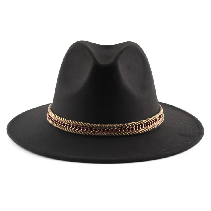 2021 yeni İngiliz beyefendi caz şapka erkekler ve kadınlar yün fötr şapkalar moda basit fabrika toptan