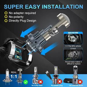 ไฟหน้าแบบปลั๊กแอนด์เพลย์ไม่ทำลายเลนส์โปรเจคเตอร์ M01R LED ขนาดมินิ48W 5000LM 6500K สำหรับติดตั้งเพิ่มเติม - Product Image 4