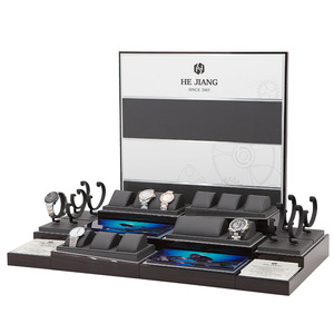 Thủ công bằng gỗ đồng hồ hiển thị đứng với Acrylic kim loại khung tùy chỉnh C Vòng truy cập hàng đầu xem bộ phận hiển thị đạo cụ - Product Image 5