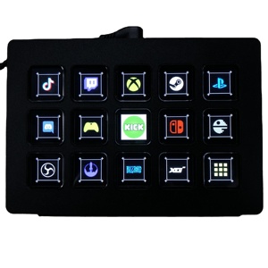 Top-ranking Products 2023 15 Keys Custom Consoles LCD <strong>Keyboard</strong> for Gaming Music Web <strong>Work</strong> OBS Stream Deck - Product Image 1