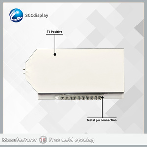 Display lcd a prezzo appropriato 7 segmento SJXDGN024 TN retroilluminazione blu positiva 4.5V numeri a due cifre display segmento - Product Image 2