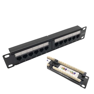 Para ANSHI 8/12/24/48 puertos RJ45 Cat5e Panel de conexión UTP sin blindaje 110 piezas de telecomunicaciones IDC - Product Image 1