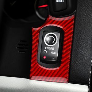 Accesorio embellecedor Interior de fibra de carbono para Chevrolet Corvette C6, cubierta de botón de arranque de motor para Control de potencia de coche