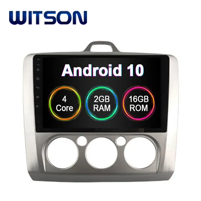 Witson kit multimídia automotivo, android 10.0, 2 din, dvd player, para ford focus 2005-2011, embutido, 2gb de ram, 16gb flash, universal