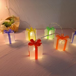 Batterie betriebene mehrfarbige LED-Lichterketten für Weihnachts hochzeits feiern im Innen-und Außenbereich-Weihnachts baum blumen-/Stern dekorationen - Product Image 6