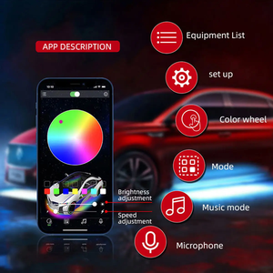 Direct Selling New Model <strong>3</strong> <strong>LED</strong> Strip 5V RGB App Remote Control USB Atmosphere Decorative Light 110cm Auto Interior Lighting - Product Image 4