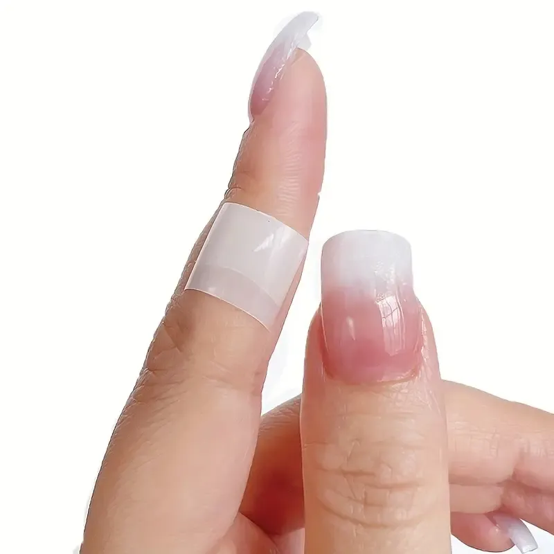 OEM Etiqueta Privada puntas cortas de uñas francesas salón uñas postizas elípticas Soak Off forma cuadrada uñas artificiales Unas postizas