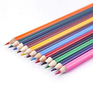 Renkli kurşun ile okul yuvarlak kalemler desenler için sıcak satış Coloful ahşap renkli kurşun kalem Set - Product Image 1