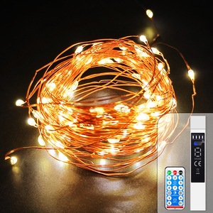 クリスマスの家の装飾は充電式ストリングライト8機能防水マルチカラーストリングライトを導きました - Product Image 3