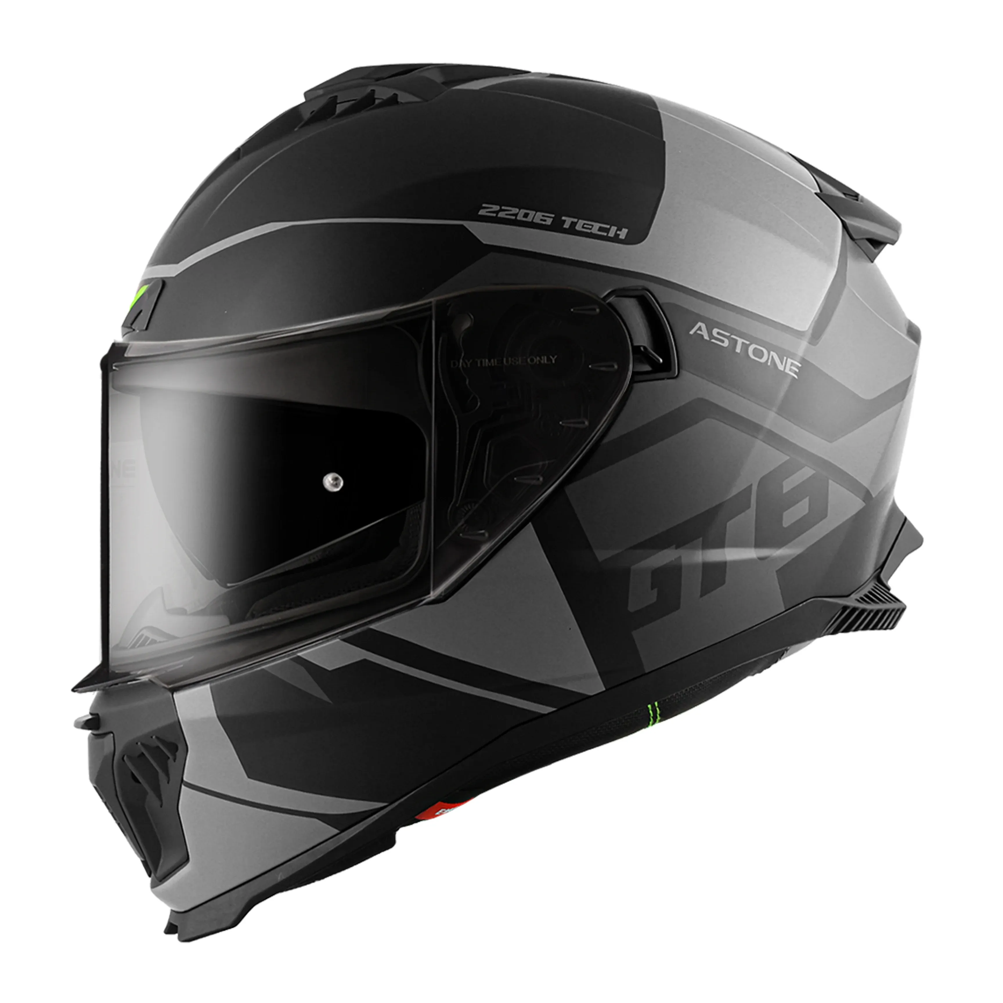 ASTONE CASCOS venta al por mayor de malla extraíble Prevención de aire frío mate negro/gris máscara de cara completa casco de motocicleta