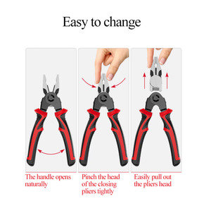 Çok İşlevli 5 in1 tel striptizci pense taşıma çantası yüksek tork ağaç İşleme donanım değiştirilebilir elektrikçi pense aracı Set - Product Image 3