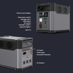 Portable 1200W UPS Power Station Recyclable LiFePO4 Battery Pure Sine Wave Inverter Car Power <strong>Source</strong> Supports Solar Panels <strong>Input</strong> - Product Image 6
