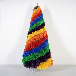 アメリカで作られたアメリカスタイル人工Pvcクリスマスツリー赤と白の色 - Product Image 1