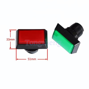 51*33mm Arcade <strong>Push</strong> <strong>Button</strong> Switching <strong>Led</strong> Rectangle Colorful <strong>Rectangular</strong> Beveled <strong>Buttons</strong> Arcade Game Machine Parts - Product Image 3