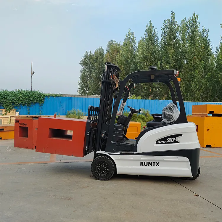 forklift truck 1.5 tonne electric 3 wheel 48 v motor drive three points wheeler forklift electric