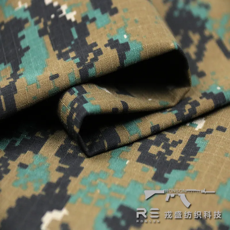 Ronson 65% poliéster 35% algodão camuflagem tecido uniforme tático Wfabric