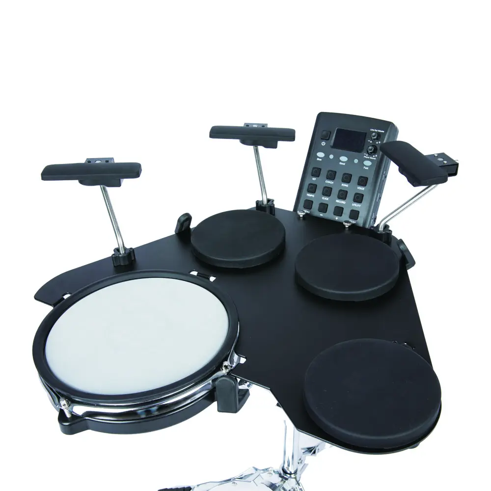 휴대용 디지털 드럼 세트 8 "메쉬 스네어 드럼 고무 톰 패드로 어쿠스틱 드럼 패드 및 심벌즈 위치 시뮬레이션