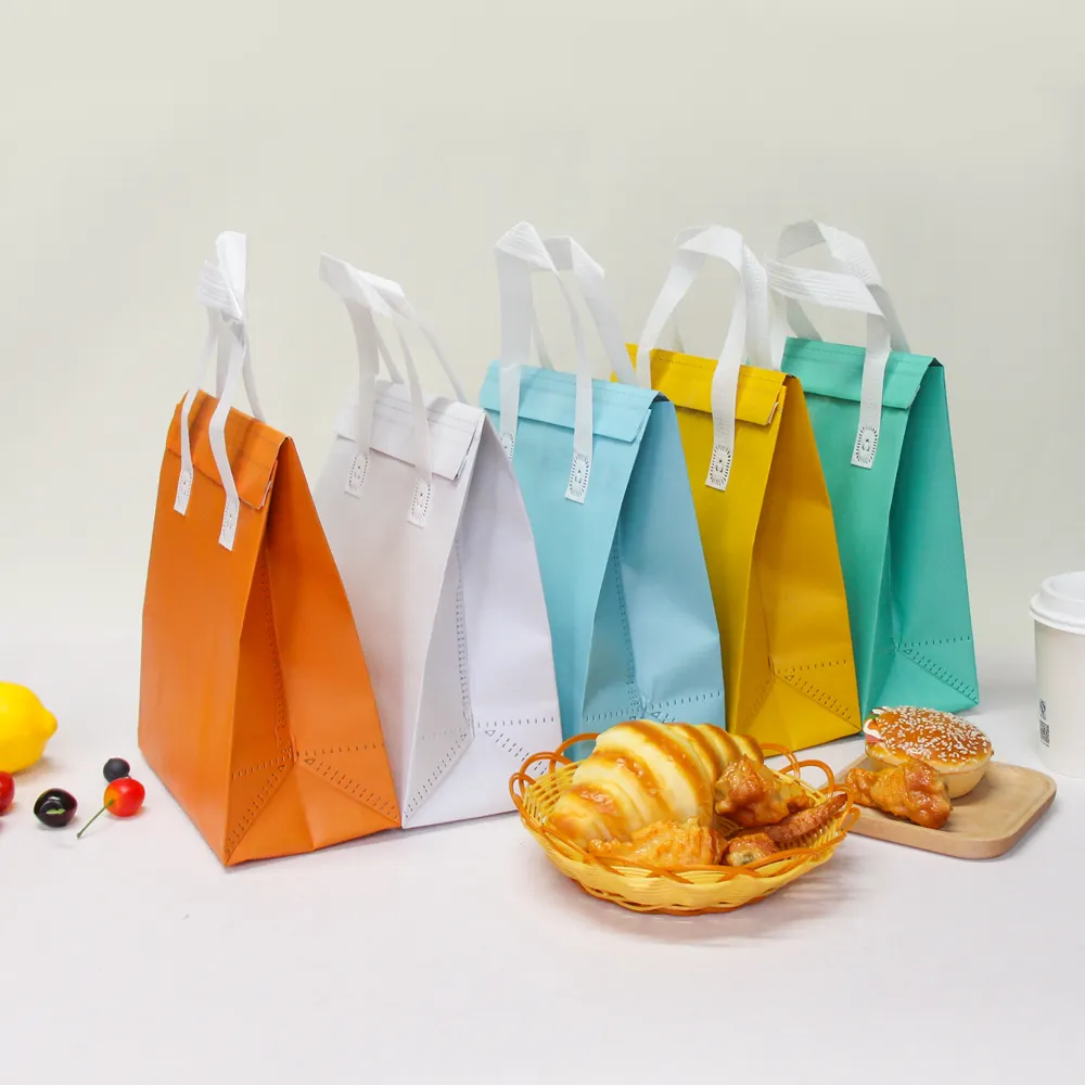 Einweg-Wärme isolierte Kühltasche Lebensmittel geschäft Cool Carry Vlies-Lunch-Kühltasche für Lebensmittel