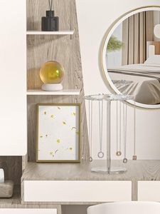 Mädchen zimmer Schmuck Rotierender Organizer Stand Kleine Halskette <span class=keywords><strong>Display</strong></span> Kleiderbügel Rack Halskette Lagerung Hängende Baum Halskette Organizer
