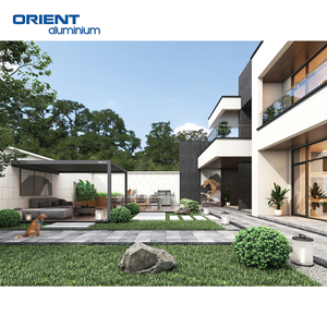 4x3 4x6ชีวปิคเพอร์โกลาเปิดหลังคาอลูมิเนียมปรับขนาดได้บานเกล็ดประตูกระจกบานเลื่อนกลางแจ้งกันน้ำติดมอเตอร์ - Product Image 2