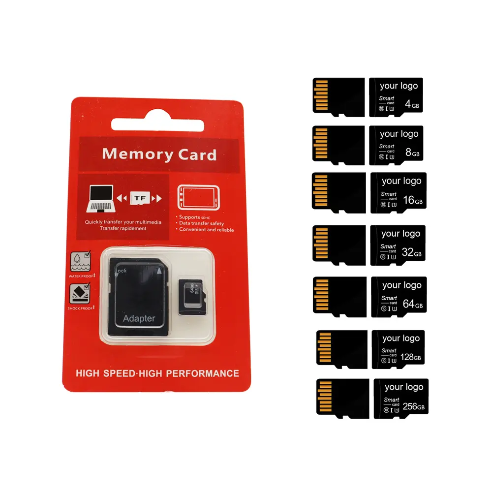 Commercio all'ingrosso 32GB 64GB 128GB 256GB Flash Micro TF SD Memory Card classe 10 U3 A1 scheda di memoria 16Gb 32Gb 64Gb Sd Card 128Gb per fotocamera
